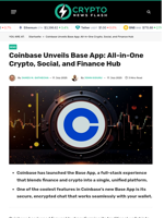 Coinbase Unveils Base App: All-in-One Crypto, Social, and Finance Hub - Crypto News Flash