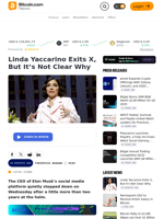 Linda Yaccarino Exits X, But It’s Not Clear Why – News Bitcoin News