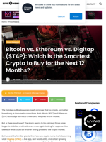 Bitcoin vs. Ethereum vs. Digitap ($TAP): Which is the Smartest Crypto to Buy for the Next 12 Months? | Live Bitcoin News