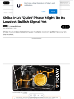 Shiba Inu's 'Quiet' Phase Might Be Its Loudest Bullish Signal Yet - U.Today