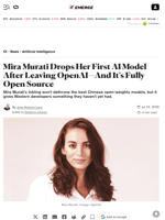 Mira Murati Drops Her First AI Model After Leaving OpenAI—And It's Fully Open Source - Decrypt