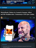MetaMask Token to Launch Sooner After mUSD Stablecoin: Consensys CEO Joe Lubin