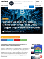 Canaan Expands U.S. Bitcoin Mining With West Texas Deal, Targets Gigawatt-Scale Growth | Live Bitcoin News