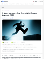 These 5 US Asset Managers Control Wall Street’s Crypto