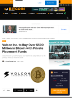 Volcon Inc. To Buy Over $500 Million In Bitcoin With Private Placement Funds