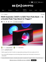 Rave Price Analysis: Double Peak Trap Incoming?