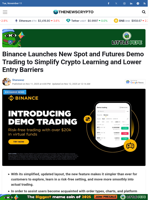 Binance Launches New Spot and Futures Demo Trading to Simplify Crypto Learning and Lower Entry Barriers - TheNewsCrypto
