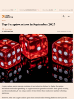 Top 6 crypto casinos in September 2025 - AMBCrypto