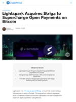 Lightspark Acquires Striga to Supercharge Open Payments