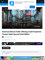 American Bitcoin Public Offering Could Propel Eric Trump's Stake Beyond $360 Million | Bitcoinist.com