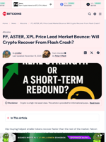 FF, Aster, and XPL Lead Recovery After Flash Crash