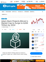 Adam Back Projects Bitcoin's Market Cap to Surge to $200 Trillion by 2032 ⋆ ZyCrypto