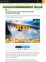 Grinex’s reach expands to $1.66B despite history of sanctions