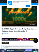 Live Next 1000x Crypto Updates Today: Senator Lummis Pushes Clarity Act as Biggest Crypto Law, Tether Hits $10B Profit in 2025, and More...