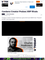 Cardano Creator Praises XRP Rivals