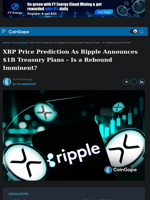 XRP Price Prediction As Ripple Announces $1B Treasury Plans