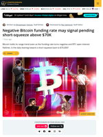 Bitcoin Shorts Pile Up As $3 billion In Liquidity Sits At $70K