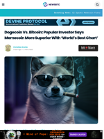 Dogecoin Vs. Bitcoin: Popular Investor Says Memecoin More Superior With 'World's Best Chart'
