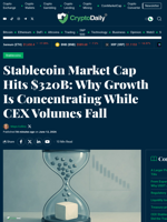 Stablecoins Hit $320B as CEX Volumes Slide
