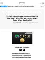 Circle IPO Found to Be Oversubscribed by 25x: Here’s What This Means and How It Could Affect Ripple’s Bid