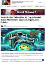 Best Altcoins To Buy Now As Crypto Market Builds Momentum: Dogecoin, Ripple, and Unilabs
