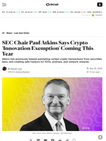 SEC Chair Paul Atkins Says Crypto 'Innovation Exemption' Coming This Year - Decrypt