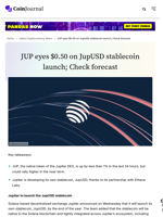 JUP eyes $0.50 on JupUSD stablecoin launch; Check forecast