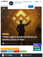 149M Logins Exposed: Binance, Netflix Users at Risk | Live Bitcoin News