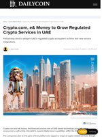 Crypto.com, e& Money to Grow Regulated Crypto Services in UAE - DailyCoin