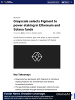 Grayscale selects Figment to power staking in Ethereum and Solana funds
