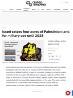 Israel seizes four acres of Palestinian land for military use until 2028