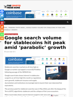 Google search volume for stablecoins hit peak amid ‘parabolic’ growth - The Crypto News Wire