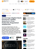 Anchorage Digital Bank Onshores USDtb, America’s First Federally Regulated Stablecoin – Crypto News Bitcoin News