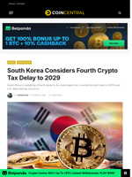 South Korea Considers Fourth Crypto Tax Delay to 2029 - CoinCentral