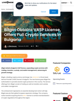  Bitget obtaining VASP license in Bulgaria signifies full crypto services, potentially impacting market.