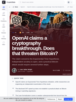 OpenAI’s math claim and Bitcoin security