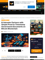 El Salvador Partners With Simple Proof To Timestamp Government Documents On Bitcoin Blockchain
