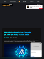 ALGO Price Prediction: Targets $0.095-$0.16 by March 2026 - Blockchain.News