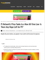 Pi Network's Price Tanks to a New All-Time Low: Is There Any Hope Left for PI?