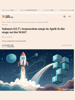Solana's 62.7% transaction surge in April: Is the stage set for $146? - AMBCrypto