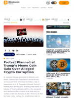 Protest Planned at Trump’s Meme Coin Gala Over Alleged Crypto Corruption – Crypto News Bitcoin News