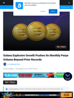 Solana Explosive Growth Pushes Its Monthly Perps Volume Beyond Prior Records | Bitcoinist.com