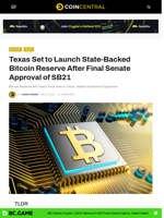 Texas Set to Launch State-Backed Bitcoin Reserve After Final Senate Approval of SB21