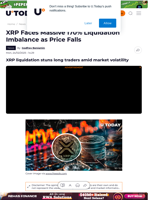 XRP Faces Massive 170% Liquidation Imbalance as Price Falls