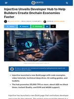 Injective Unveils Developer Hub to Help Builders