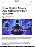 New Digital Money App Offers Top-Tier Security