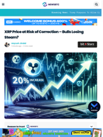 XRP Price at Risk of Correction – Bulls Losing Steam?