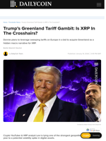 Trump’s Greenland Tariff Gambit: Is XRP In The Crosshairs? - DailyCoin