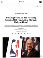 Betting Scandals Are Rocking Sports. Will Prediction Markets Help or Hurt? - Decrypt