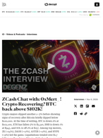 ZCash Chat with: 0xMert_ ! Crypto Recovering? BTC back above $102K! - Decrypt